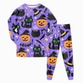 thumbnail image 4 of Futezty Toddler Boys Girls Halloween Pumpkin Pajamas Cute Ghost Print Pjs for Boy Jammies Little Kids Sleepwear Clothes Sets 2T-9T, 4 of 7