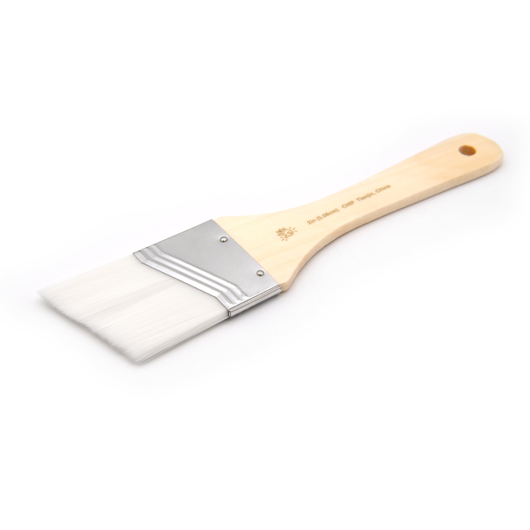Hello Hobby 2" White Synthetic Angle Craft 10" Long Brush, Adult, Teen
