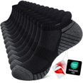 thumbnail image 1 of Calcetines tobilleros TANSTC para correr transpirables con soporte de arco 6 pares, 1 of 6