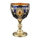 thumbnail image 1 of agua en relieve, vino metal, vajilla, decoración del hogar, mini cáliz reutilizable, para beber para bar, cena, champán Dorado azul profundo, 1 of 8