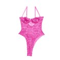 thumbnail image 2 of Sexy mono de encaje con encanto mono suave con tirantes para mujer, S, rosa rojo tholdsy XX000118-03, 2 of 7