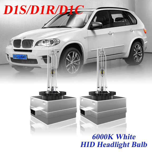 For BMW X5 2007-2018 D1S HID Headlight High/Low Beam 6000K Crystal White Xenon Bulbs Set 2