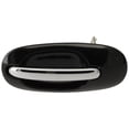 thumbnail image 2 of Rear Left (Driver Side) Exterior Door Handle Compatible with 1996-2000 Plymouth Voyager Plymouth Grand Voyager Chrome Lever Black Bezel Without Key Hole QK03SBK-PFM Base Expresso, 2 of 2