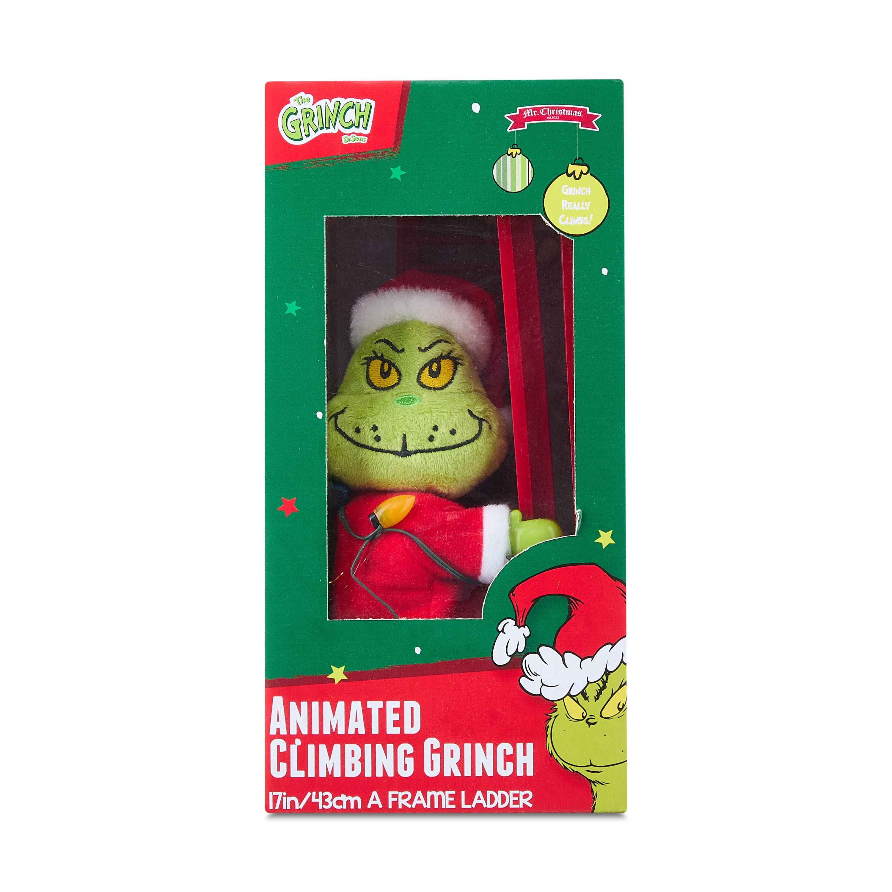 GRINCH 17" Animated Tabletop Climber Decoration