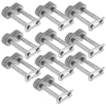 thumbnail image 1 of SEWACC 10Pcs Silver Motorcycle Chain Link Connector Durable Reinforced Chain Link for Easy Installation, 1 of 8