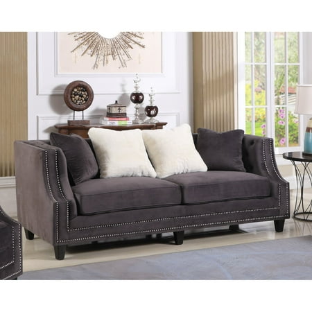 Best Master Furniture Hampstead Tufted Velour Sofa Best Master Furniture Hampstead Tufted Velour Sofa