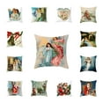 thumbnail image 4 of Bobasndm Christmas Pillow Cover Vintage  Christmas Angels Throw Pillow Cover Skin-friendly Long Lasting for Indoor, 4 of 7