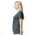thumbnail image 3 of Gildan Heavy Cotton Women’s Crew T-Shirt, Semi Fitted, Short Sleeve Feminine Tee, Dark Heather, XL, 3 of 5