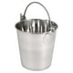 thumbnail image 2 of Cubo de acero inoxidable de 2 cuartos, cubo duradero sin costuras para muchas tareas del hogar, transportar agua o leche, llenar con alimentos, usar como maceta, cubo de limpieza, centro de mesa y, 2 of 7