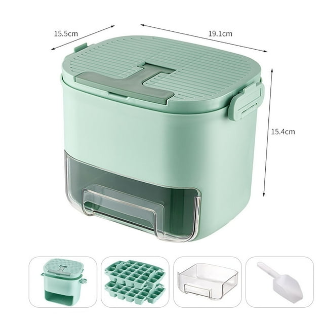 RKSTN Ice Cubes and Ice Grids Pressing Ice Tray Ice Ice Box Ice Grinding Tool Large Capacity Ice Storage Household Food Grade Refrigerator Kitchen Gadgets