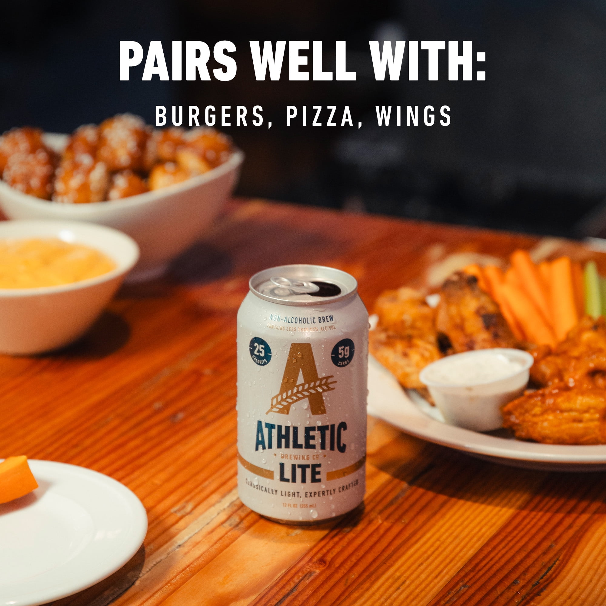 Athletic Brewing Company Athletic Lite, Light Non-Alcoholic Beer, 6 pack, 12 fl oz, <0.5% ABV