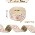 thumbnail image 2 of Uxcell 5Yards Cotton Webbing Strap 50mm Jacquard Webbing Purse Strap, Light Pink-White, 2 of 7