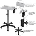 thumbnail image 4 of Carrito Rolling Salon Tray Yaheetech de aluminio plateado, 4 of 9