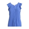 thumbnail image 3 of Time and Tru Women's Sweetheart Flutter Top, Sizes XS-XXXL, 3 of 3