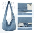 thumbnail image 3 of LinYooLi Denim Hobo Bags for Women Retro Jean Shoulder Bag Casual Jean Tote Handbags Vintage Satchel Bags for Teen Girls, 3 of 7