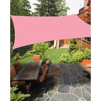 Sun Shade Sail 14x18Ft Pink Uv Block Sunshade Canopy Outdoor Shade Cover Rectangle Shade Cloth For Patio Garden Yard Deck Pergola