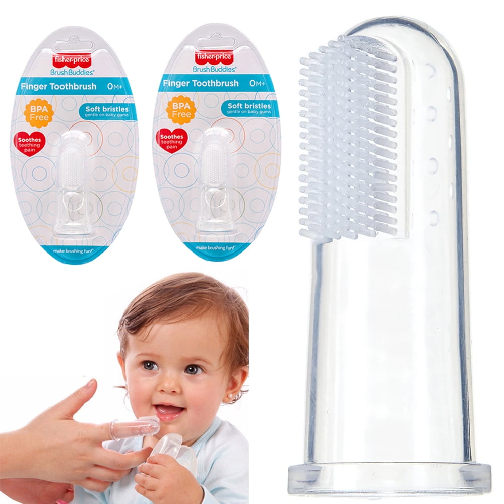 Baby Soft Silicone Toothbrush Gum Massage Brush Clean Teeth LA 