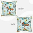 thumbnail image 3 of Kll Cartoon Car Racing Decorative Throw Pillow Covers Velvet Soft For Couch Sofa Bedroom Living Room Outdoor -20"X20", 3 of 8