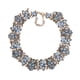 thumbnail image 2 of Collar de diamantes de imitación, gargantilla vintage de cadena gruesa, artesanía, regalo de San Valentín moderno. Azul claro, 2 of 9
