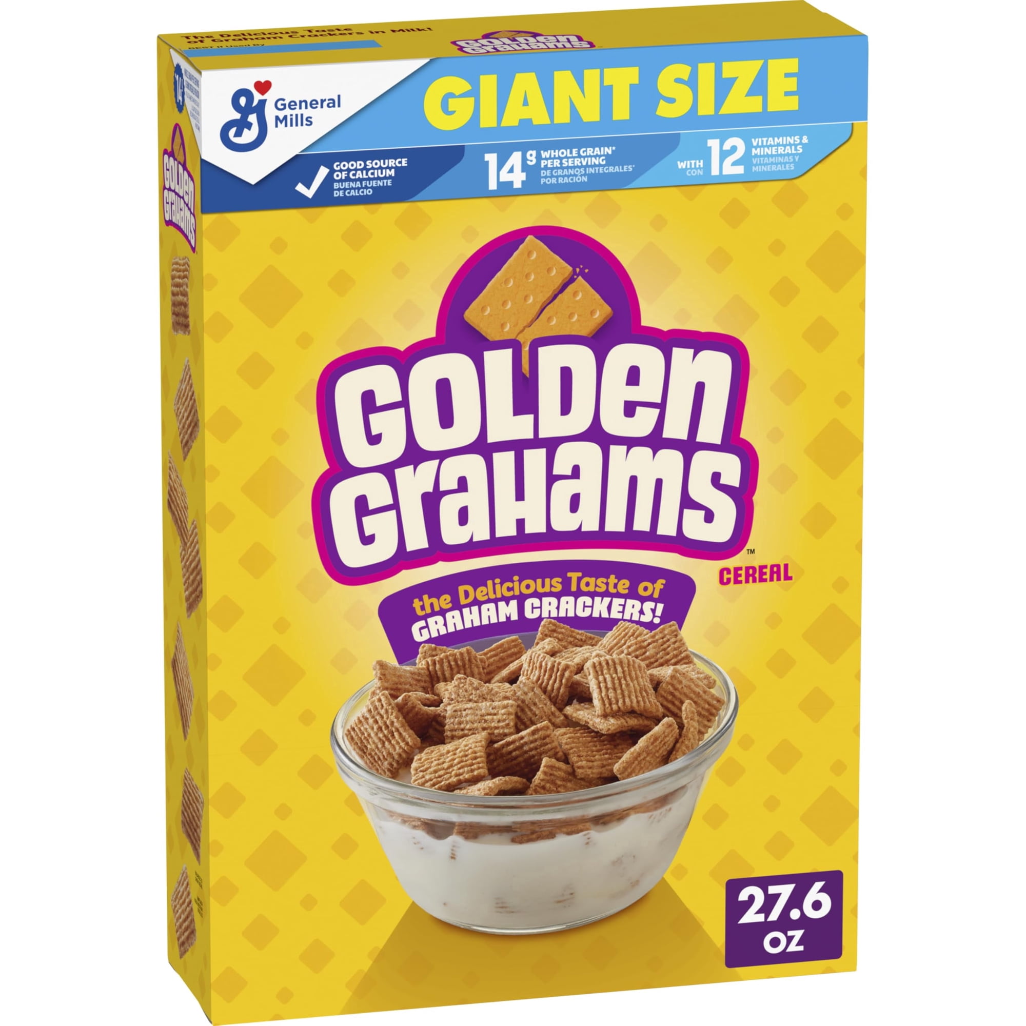 Graham Cracker Taste Made With Whole Grain Giant Size Golden Grahams Breakfast Cereal 27.6 Oz