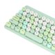 thumbnail image 2 of USB Keyboard Mouse Wireless Cute Mix Color 86 Keys Retro Round Concave Keycap 1200DPI Gaming Keyboard Mouse Green, 2 of 4