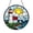 Stained Glass 5.9 Inch, variant on Sunset Lighthouse Sailboats Stained Glass Window Hanging, Scenic Coastal Art Panel for Beach Style Home Decoration