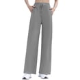 thumbnail image 1 of Gibobby Yoga leggings Pantalones de yoga de talle y pernera ancha para mujer, secado rápido y solar(Gris,XL), 1 of 5