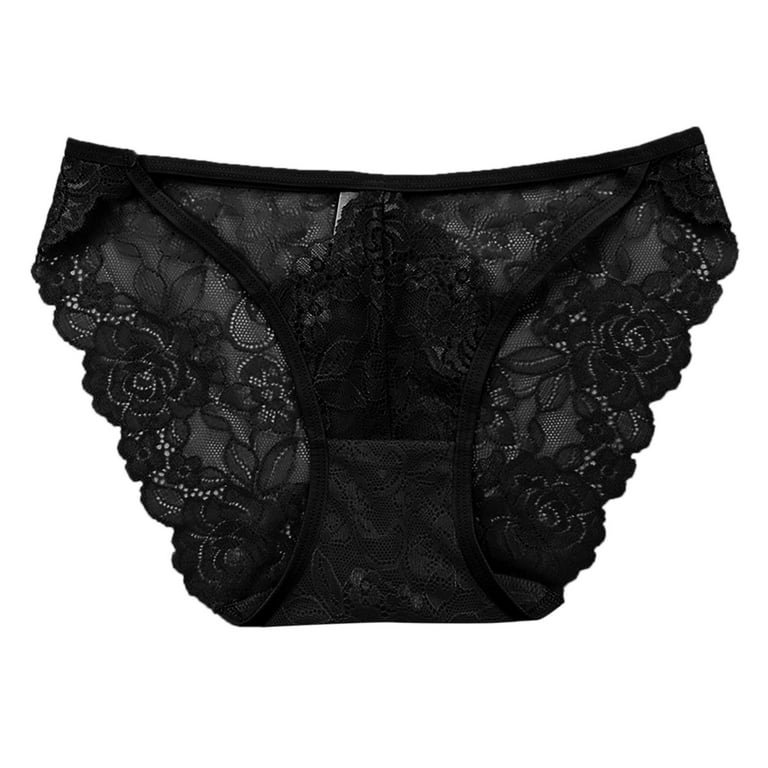 adviicd Women Underwear Underwear for Womens Panties Teens High Waisted  Cotton Postpartum Black One Size