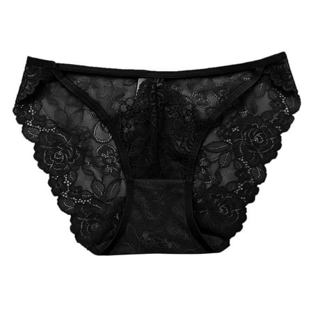 

Women Panties Lace Breathable Lace Hollow Out And Raise The Pure Brief Panties 2023