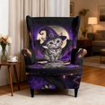 thumbnail image 3 of Pzuqiu Halloween Cat Wingback Chair Slipcover Non-Slip Furniture Protector Halloween Wing Chair Cover,Soft Fabric,Water Resistant,Non Slip Bottom,Breathable,Machine Washable,for Living Room Decor, 3 of 7