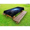 thumbnail image 1 of Earth Outdoor Tablecloth, Planet From The Space at Night Galactic Astronomy Themed Ethereal Interstellar Image, Decorative Washable Fabric Picnic Table Cloth, 58 X 84 Inches,Dark Blue, by Ambesonne, 1 of 2