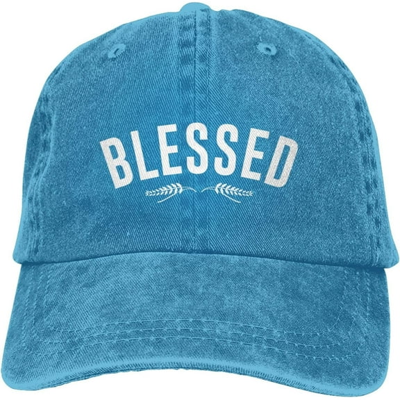 Blessed,Christian,Faith,Cool Christian,Jesus Gifts Hats Cowboy Hat Classic Cotton Hat Men Women Baseball Cap Dad Hat
