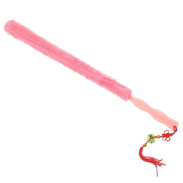 Cepillo de limpieza para cítaras con mango de piel de conejo, cepillo para polvo para instrumentos de cuerda, para el mantenimiento y cuidado de instrumentos chinos, color rosa