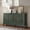 Green, variant on Buffet Cabinet with Storage, Solid Wood Sideboard with 4 Carved Doors, Accent Cabinet with Adjustable Shelf, Vintage Farmhouse Console Table for Kitchen, Living Room, Entryway
