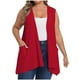 thumbnail image 3 of Sudadera con capucha extragrande,Cárdigan sin mangas de talla grande, blusa informal de poliéster con bolsillos, camiseta ligera para mujer, sopatenor, 3 of 9