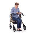 thumbnail image 5 of Comodita Piccola (Petite) Heavy Duty Rollator Walker with Comfortable 15" Wide Seat (Metallic Champagne), 5 of 5