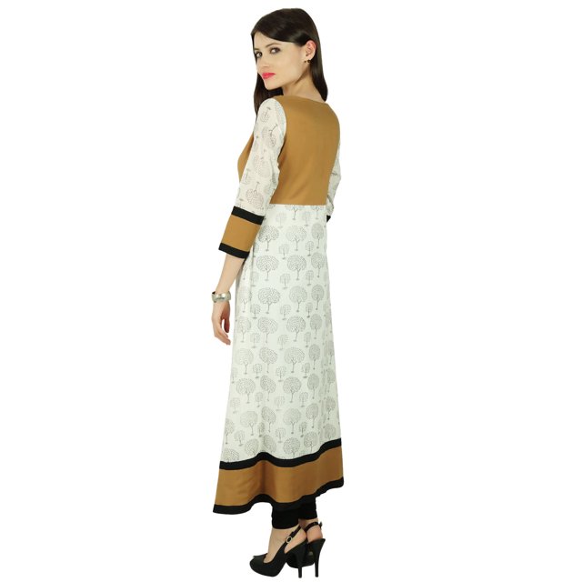 Phagun Kurta d'Arbre pour Femmes Kurti Ethnique Robe Tunique en Coton