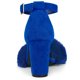 thumbnail image 3 of Sandalias De Tacón Cuadrado Con Correa En El Tobillo Piel Sintética Para Mujer Azul profundo 39, 3 of 6