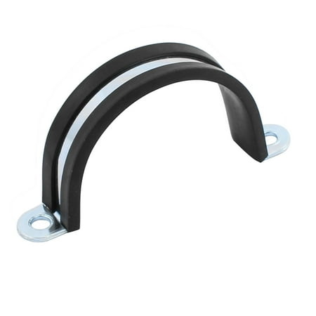

50mm Dia EPDM Rubber Lined U Shaped Zinc Plated Pipe Clips Hose Tube Clamp