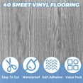 thumbnail image 3 of 40 Sheet Vinyl Flooring 12”x12” Peel and Stick Floor Tile Waterproof Vertical Grey Wood Vinyl Floor Tiles Clearance Self Adhesive Floor Tiles Sticky Laminate Flooring Stick on Bathroom Kitchen, 3 of 12
