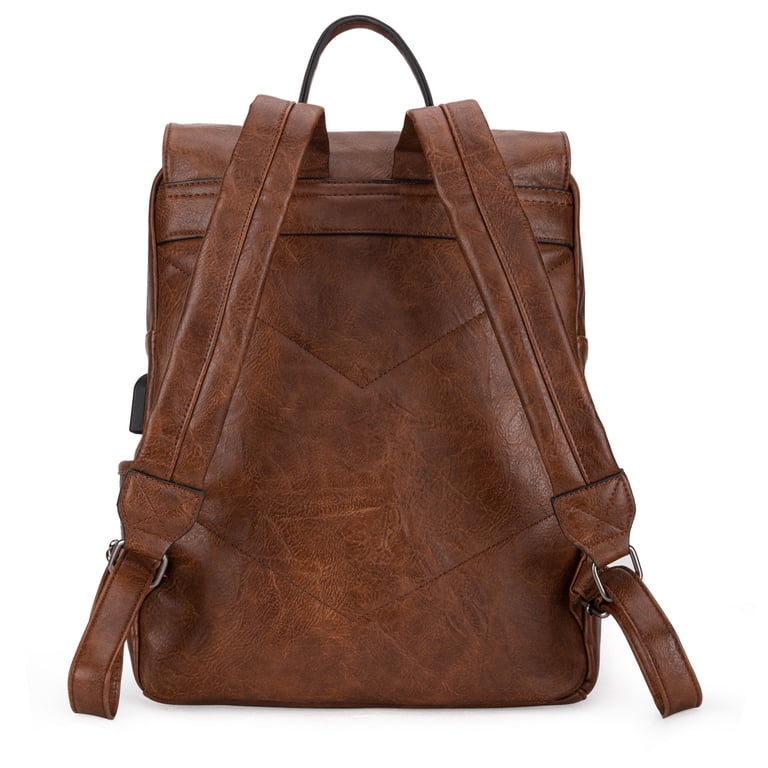 1456 × Wrangler Fashion Backpack Vegan Leather Travel Backpack Purse Wrangler Leather Backpack Purse for Women Laptop Backpack  main image 2