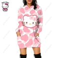 thumbnail image 1 of 2023 Automne Nouveaux Chandails en Molleton Femmes Mode Décontractée Hello Kitty Imprimé Robe à Capuche Col Rond Ample Manches Longues Vêtements 5TG, 1 of 7