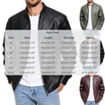 thumbnail image 5 of Leather Jacket Men Faux Leather Jackets Winter Fall Zipper Stand Collar Waterproof Windproof Bomber Jacket Casual Long Sleeved Biker Coat, 5 of 5