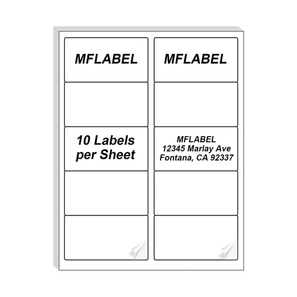 Etiquetas MFLABEL 2x4, 50.000 etiquetas adhesivas para direcciones de envío