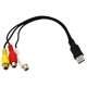 thumbnail image 1 of Cable USB a 3 RCA Cable USB a 3 RCA RGB Video AV Cable adaptador convertidor Cable conector Cable Adecuado para TV PC DVR, 1 of 5