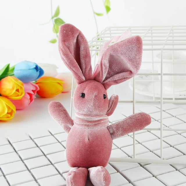 Neinkie Rabbit Doll Fine Workmanship Lovely Soft Wear Resistant Velvet Rabbit Toy for Gifts