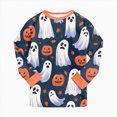thumbnail image 6 of Zuwimk Halloween Girls' Tight Fit Long Sleeve Top and Pants Pajama Set, 2-Piece Outfit(A157-White), 6 of 9