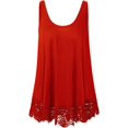 thumbnail image 1 of HSHDLDF Plus Size Swing Lace Flowy Tank Top for Women, 1 of 6