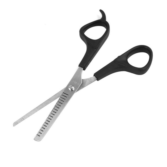 Unique Bargains 6.7' Stainless Steel Thinning Scissors Shear Barbers Salon Hairdresser Hair Cutting Black Silver Tone