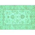 thumbnail image 1 of Ahgly Company Indoor Rectangle Oriental Turquoise Blue Traditional Area Rugs, 2' x 4', 1 of 4